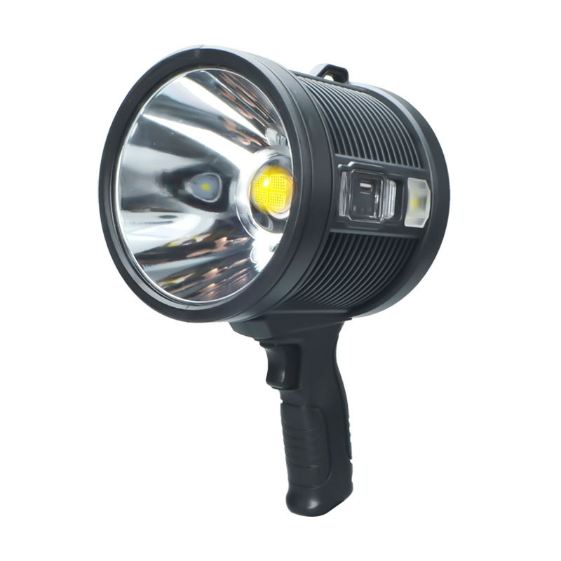 Super Powerful Portable Led Flashlight Searchlight Spotlights With COB Light Solar Panel Type-C Charging Torch for Hunt Outdoors