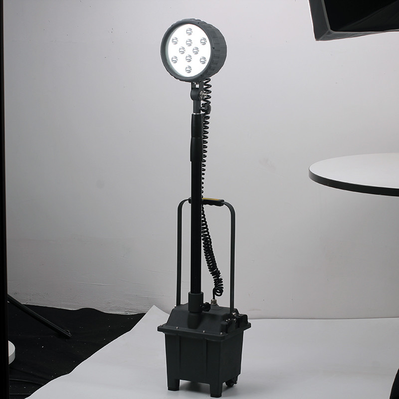 IP66 30W Rechargeable LED Mobile Spotlight Portable Work Light Explosion Proof Inspection Light with Lift