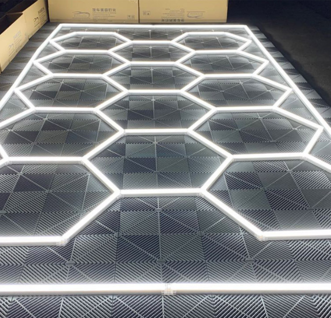 Professional Auto Car Beauty Led Hexagonal Car Detail Lights for Garage