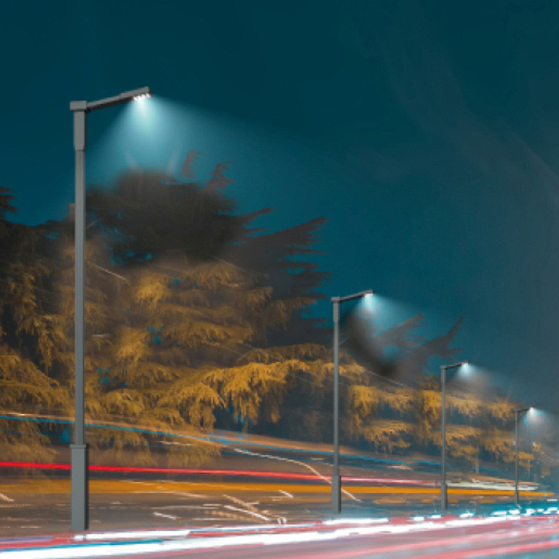 High-Pole Octagonal Lamp 12 Meters Single Arm Street Light Courtyard Floodlight for Urban Rural Road Lighting