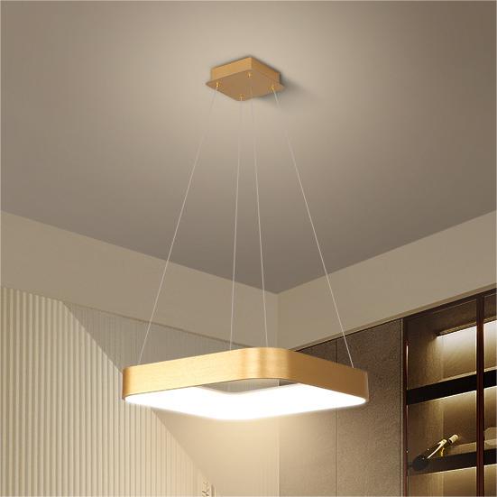 Minimalist Creative square Villa Living Room Chandelier Beautiful Popular Bedroom LED Pendant Light