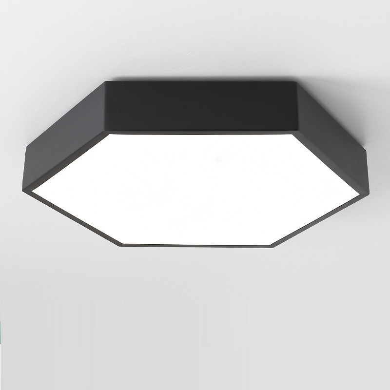 LED Light Creative Hexagonal Geometric Shaped Ceiling Lamp Kindergarten Office Supermarket Chandelier Light
