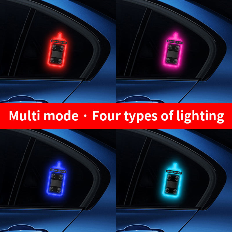 New YFL Solar Car LED Triangle Window Baby Milk Bottle Light-Ambient USB Rechargeable Auto Decoration Lamp