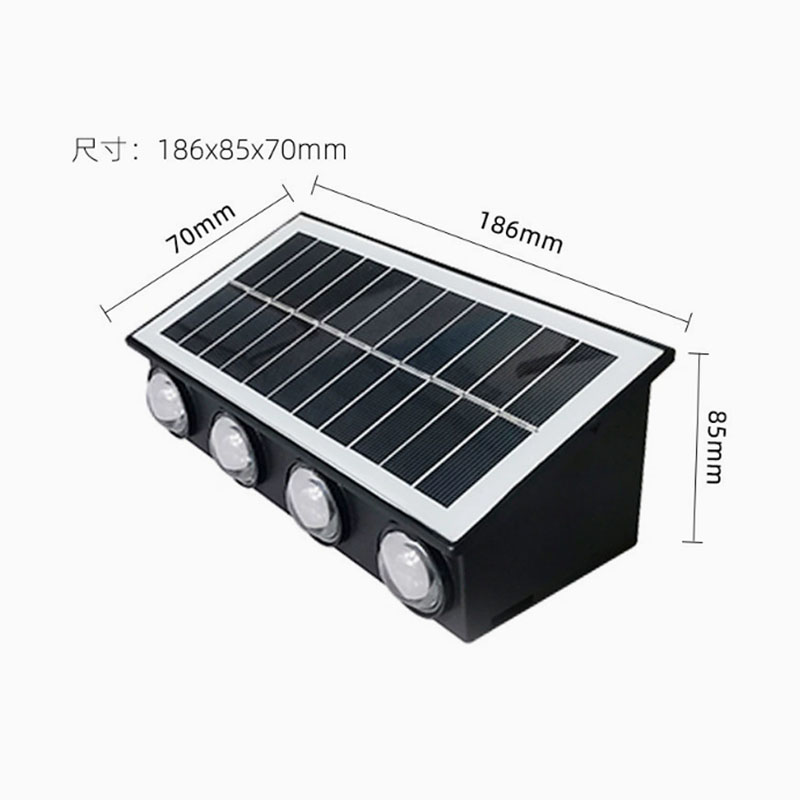 4LED 6LED Solar Waterproof Wall Lamp Stainless Steel Corridor Decorative Villa Wall Light for Courtyard Garden LED Lights