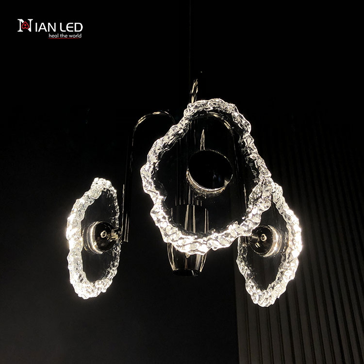 Modern Minimalist Acrylic LED Chandelier with Remote Control Anti-Glare &amp; Dimmable-Luxury Living Room Hotel Hanging Lights