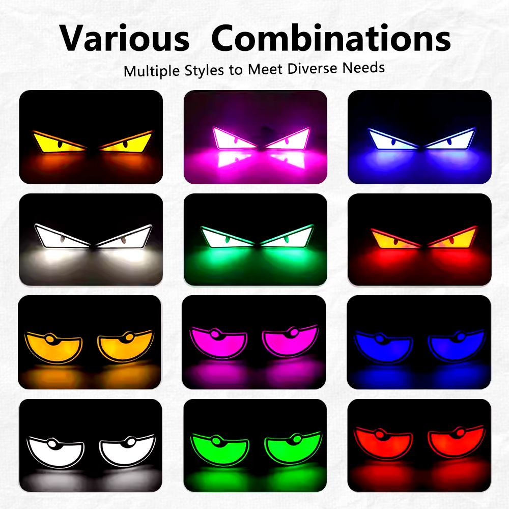 12V Led Motorcycle Car Lighting Systems Triangle Devil Eagle Eye Lights Red Blue Amber for Car Accesorios Para Moto Motorcycle