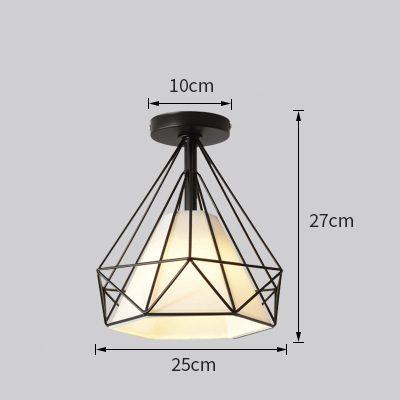 JYLIGHTING Loft Style Black Geometric Ceiling Lamp Light Living Room Bedroom Restaurant Adjustable Height Wedding Event Decor