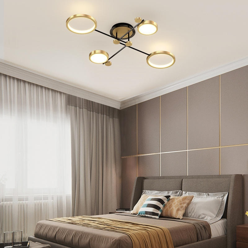 Modern Geometric Ring LED Ceiling Light for Minimalist Living Room Decor