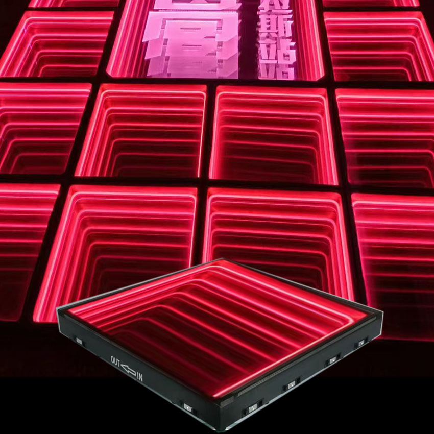 Botai Black and White Infinity Light up Interactive Game Grid Magnetic 3d Led Dance Dancing Mirror Floor Panel for Wedding