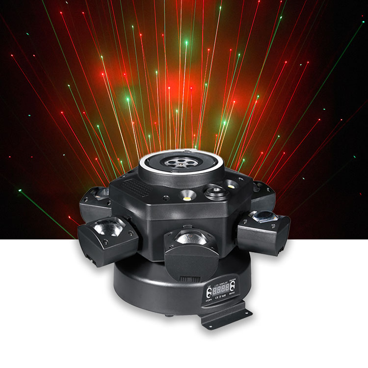 Hexagonal Kaleidoscope LED RGBW Four-Color Ultra Smooth Dimming Moving Head Lights PVC IP33 Stage Lighting