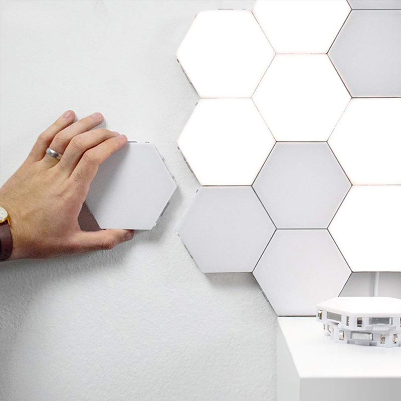 DIY Creative Geometry Assembly Touch Sensitive Modular Quantum Lamp Hexagonal Wall LED Night Light
