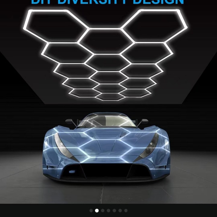 5 Hex Grid Car Light Honeycomb Led Lamp Garage Hexagonal Led Lighting