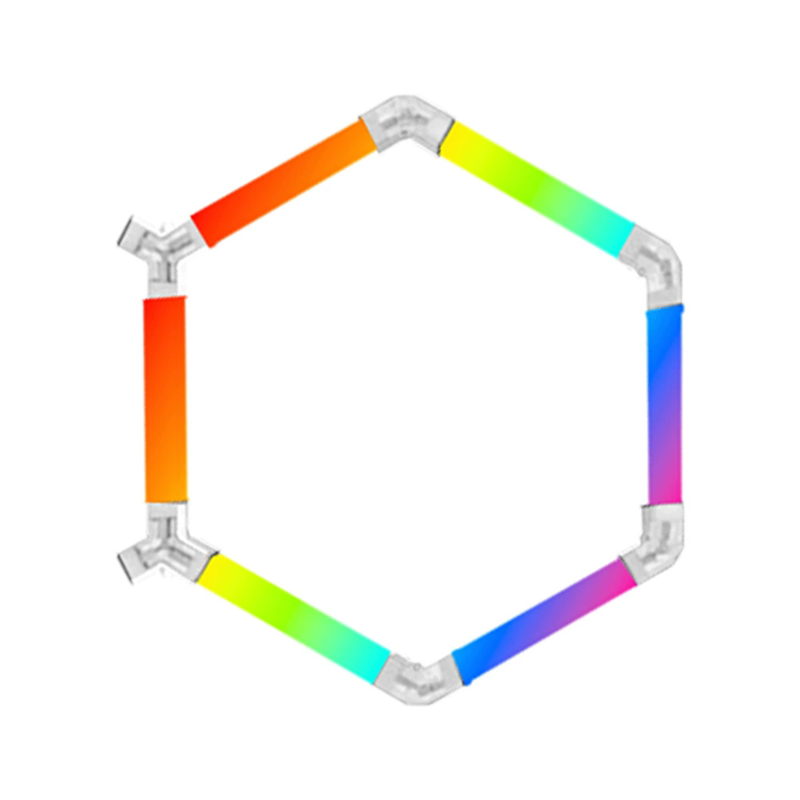 RGB Honeycomb Light 2-Hole DC24V Garage Light Bar Atmosphere Car Detailing Salon Multicolored Fantasy LED Light