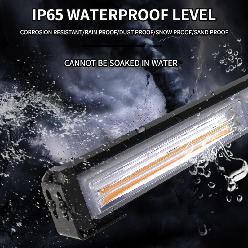 29" COB LED Warning Flashing Light Bar Truck Roof Grid Strobe DRL Lights Flash Emergency Work Lamp for Car 12V to 24V