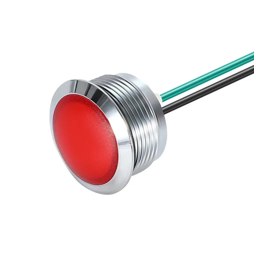 12mm 16mm 19mm 22mm LED Spherical Metal Indicator Light Flat Head Waterproof Pilot Lamp Mini Indicator Lights Led Panel Light