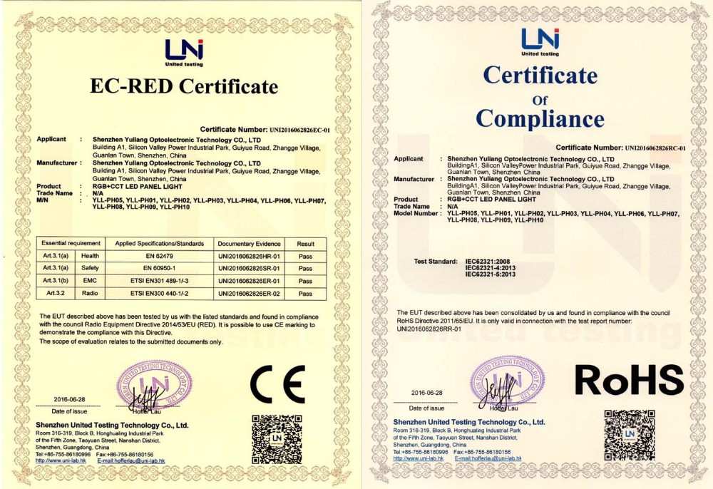 CE RoHS Certificate