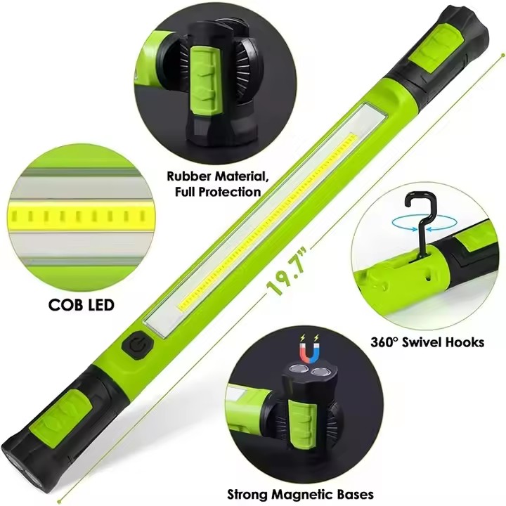 Shingel Waterproof IP65 Cordless Rechargeable Magnetic LED Underhood Work Light with Hooks