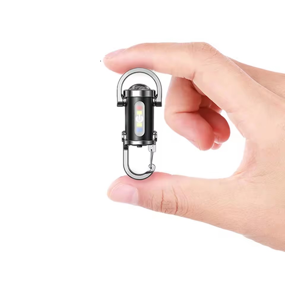 Wholesale Pocket LED Keychain Light Rechargeable Portable Light Work Light Emergency Camping Hiking Handheld Mini Flashlight