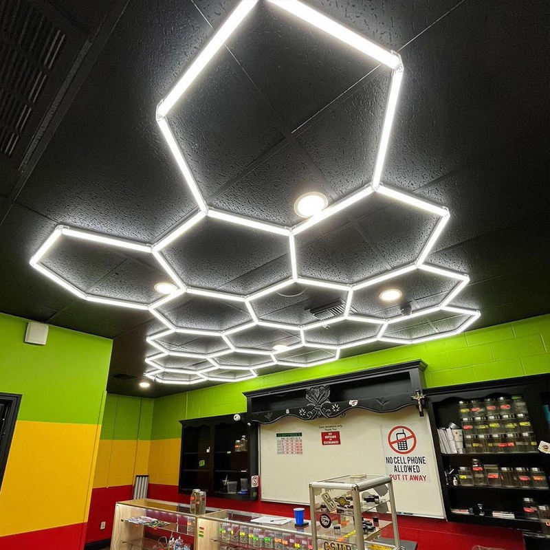 Smart Hexagonal LED Light RGB Honeycomb Color Changing Modular Ceiling Light App Control Remote Garage Gaming
