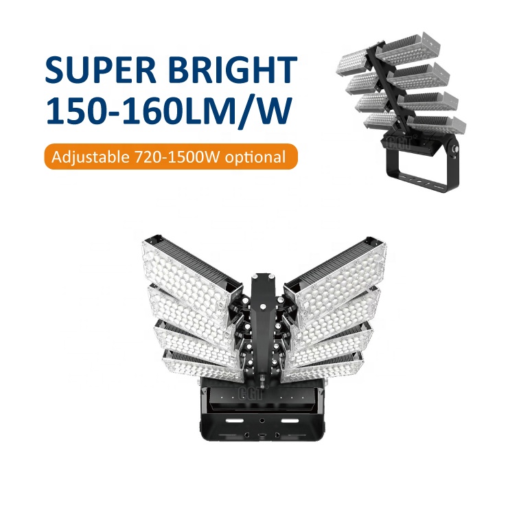 960 Watt 1200W 1500W Modular LED Flood Lights Spotlight Lamp IP66 Outdoor Football Tunnel Stadium Light