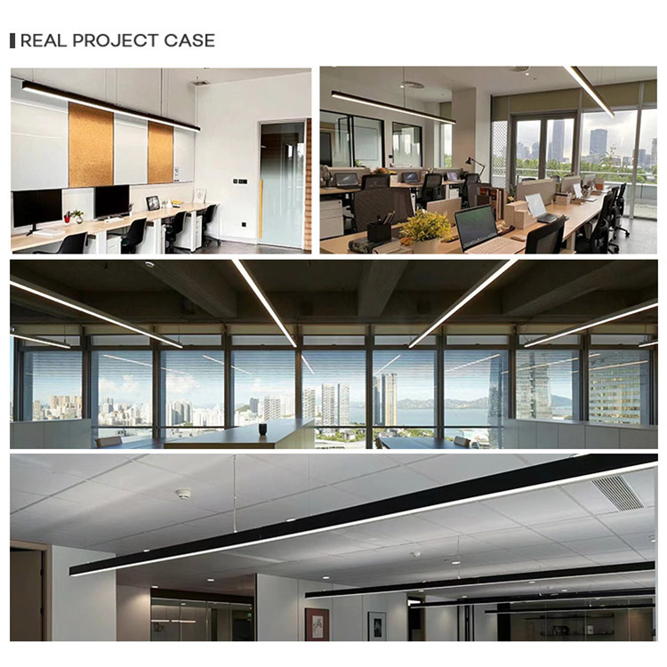 Led Linear Lighting Design Shopping Mall Exhibition Decor Interior Showroom Lighting Office Hotel Customization Light Project