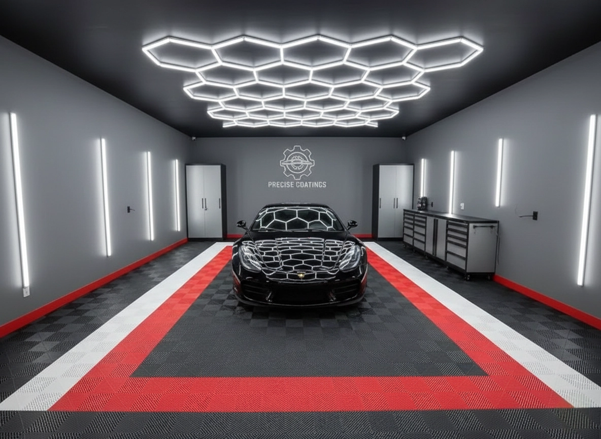 LED Honeycomb Work Light IP66 Waterproof 6000K Daylight 90 CRI 60000 Lumens Dimmable for Barber Shop Car Workshop Garage Ceiling