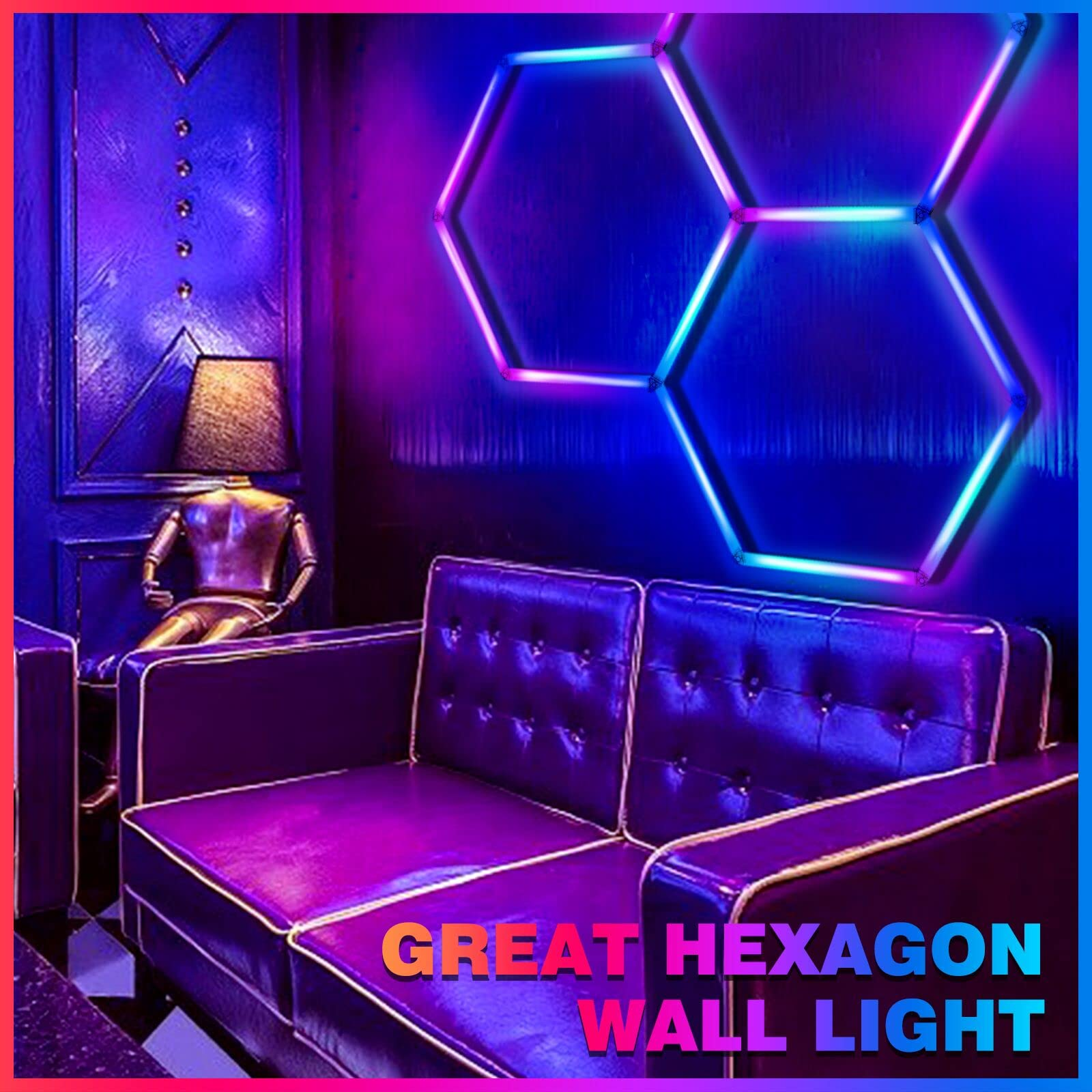 Hight Quality Hex Lights Wholesale Hexagonal Led Hexagon Ceiling Light Rgb Lights For Decoration