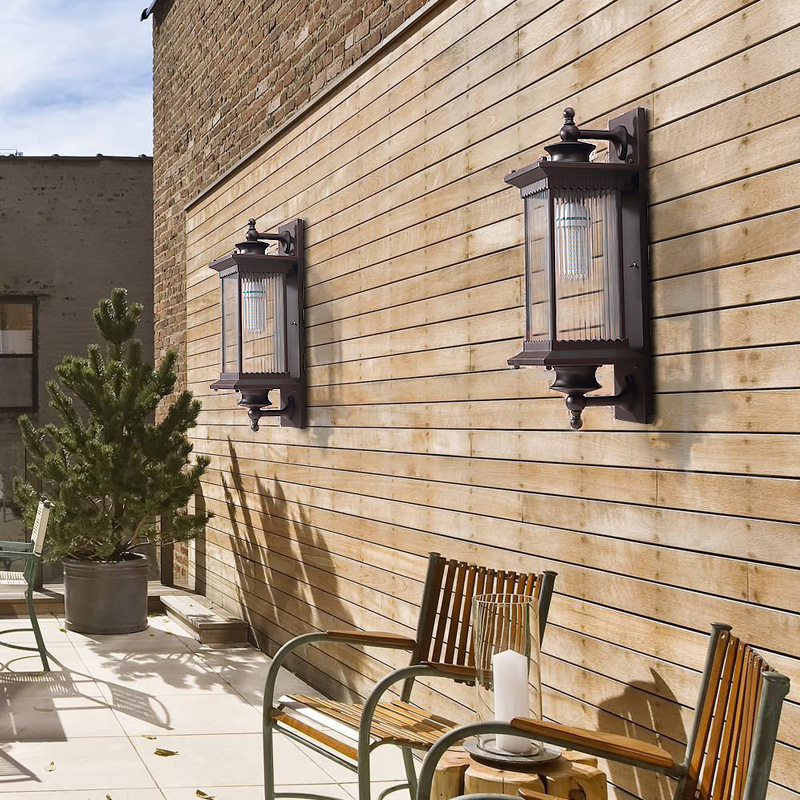 Modern Style LED Wall Mount Fixture Decorative Outdoor Lighting Waterproof Garden Wall Light Lamps