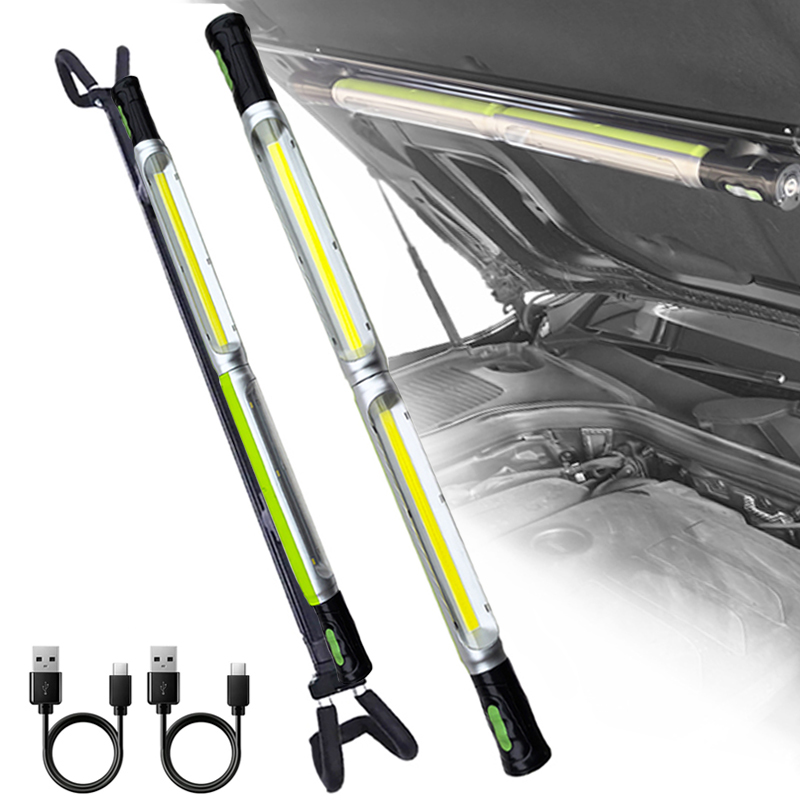 2000LM Magnetic Underhood Work Light with Stand 8000mAh Rechargeable COB LED Mechanic Light Portable Cordless Job Site Lighting