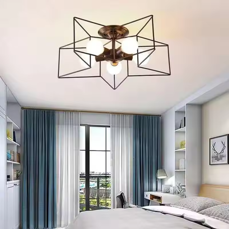 New Design Modern Personality Fashion Decoration Octagon LED Ceiling Lamp Indoor Dining Room Bedroom Living