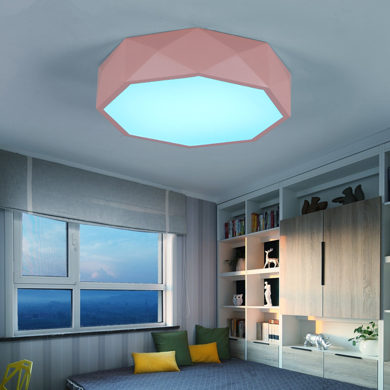Contemporary Kitchen Kids Room Round RGB Ceiling Lights with Remote Controller (WH-MA-34)