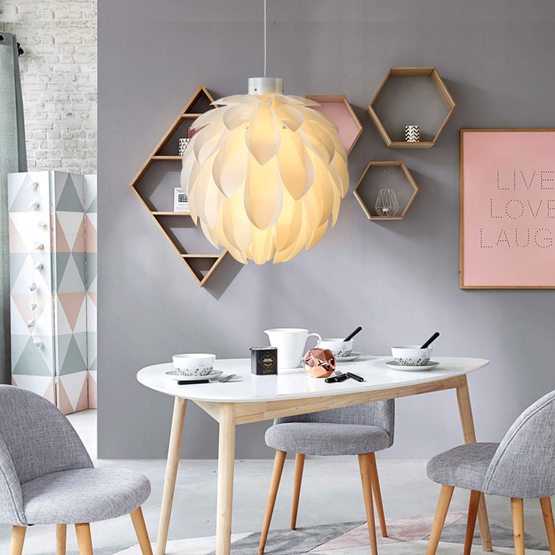 Nordic Petal Pinecone Lamp Hotel Kitchen Dining Room Bar Modern Led Pendant Lights for Girls Room