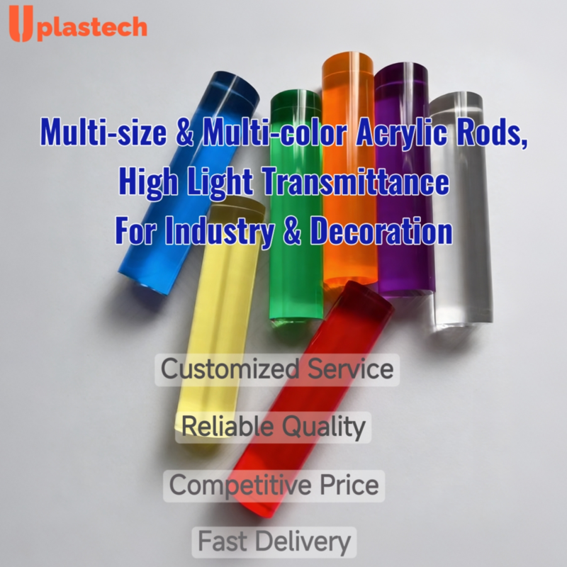 Multi Colored Reusable LED Acrylic Glow Sticks RGB Light Up Cylinder With Extruding Cutting Services For Concerts Event Supplies