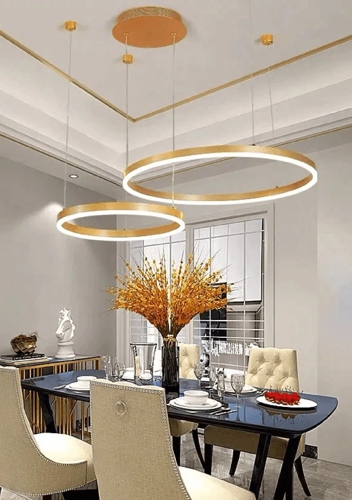 60W Aluminum LED Circular Light for Hotel Room Soft Atmosphere Lighting