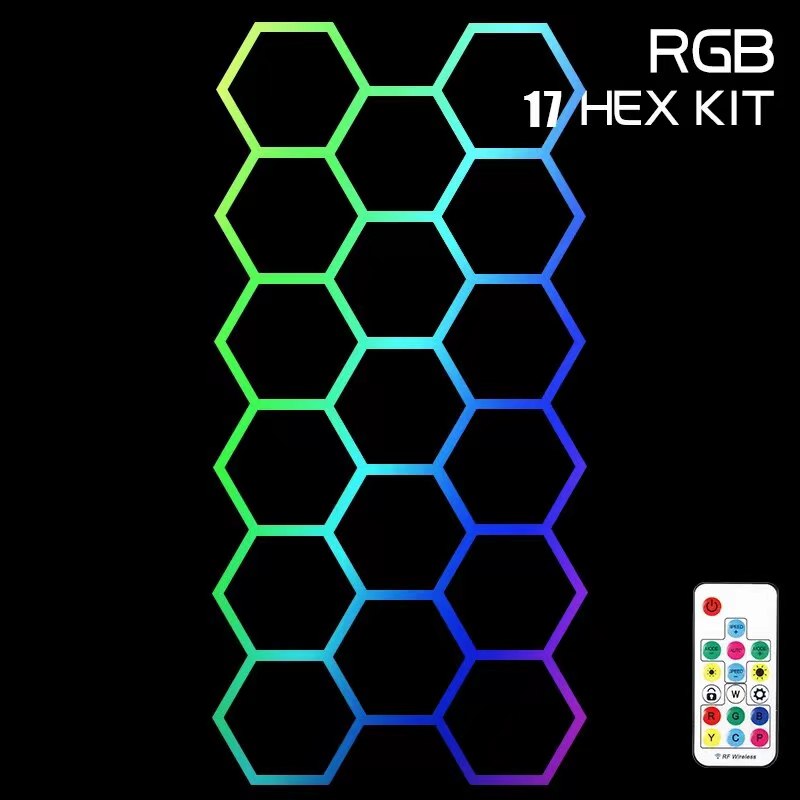Approval High Lumen Diy Geometric Shape Hexagonal Led Shop RGB Lighting Tube