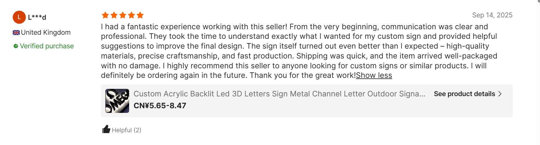 Buyer Review Banner