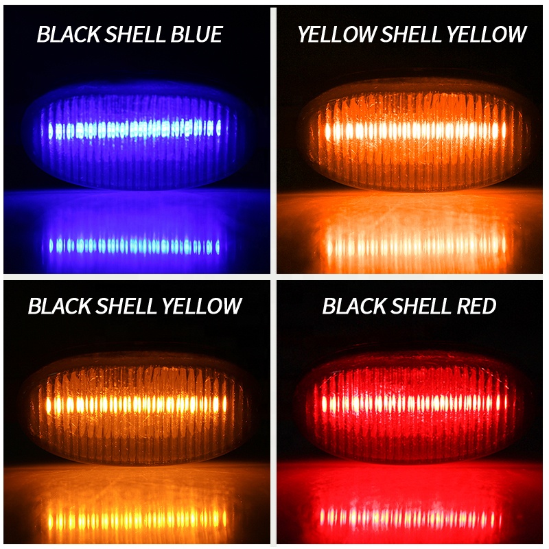 RUTENSE Car Decoration Warning Signal Light 4PCS Led Grid Driving Light Auto DRL Daytime Running Lamp