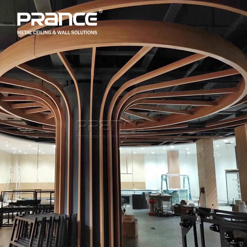 Metal Wavy Square Tube Baffle Ceiling Design