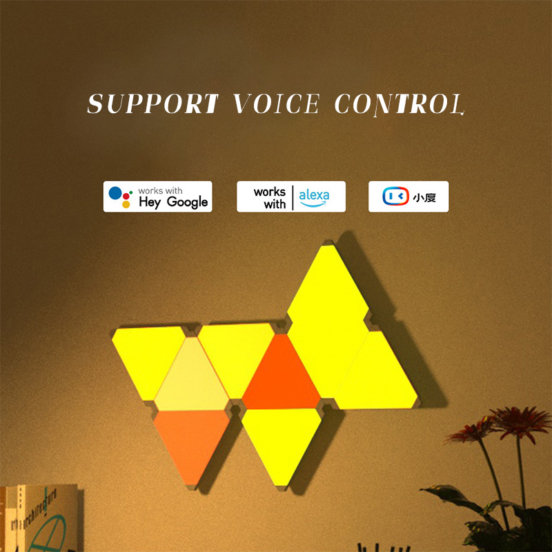 Triangle Lights Panels LED Light Panel Smart Control Game Sync RGB Voice Control Triangle Wall Light