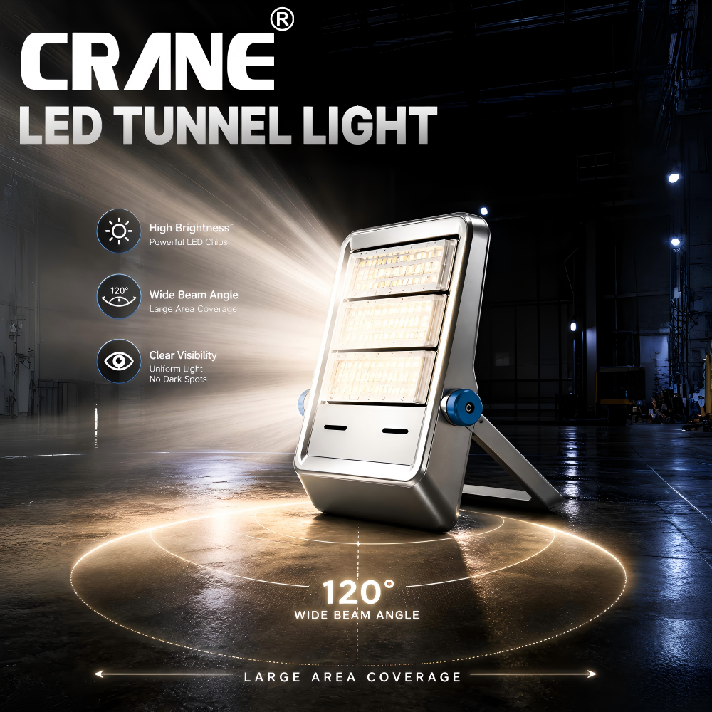 Popular Styles Waterproof IP65 Corrosion Resistance IK08 PWM Control LED Tunnel Light 100W 150W 200W 250W 5-Year Warranty Remote