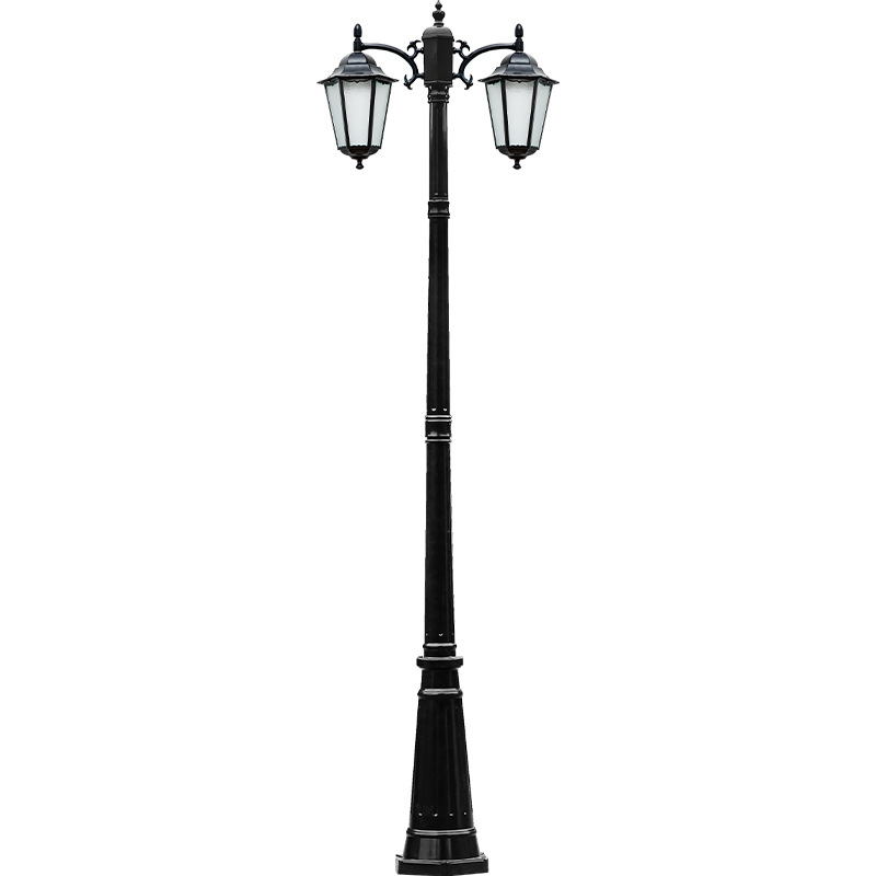 European-Style Double-Headed LED Antique Street Lamp 3m Outdoor Waterproof Retro Garden Lamp Poles Octagonal Courtyard Lighting