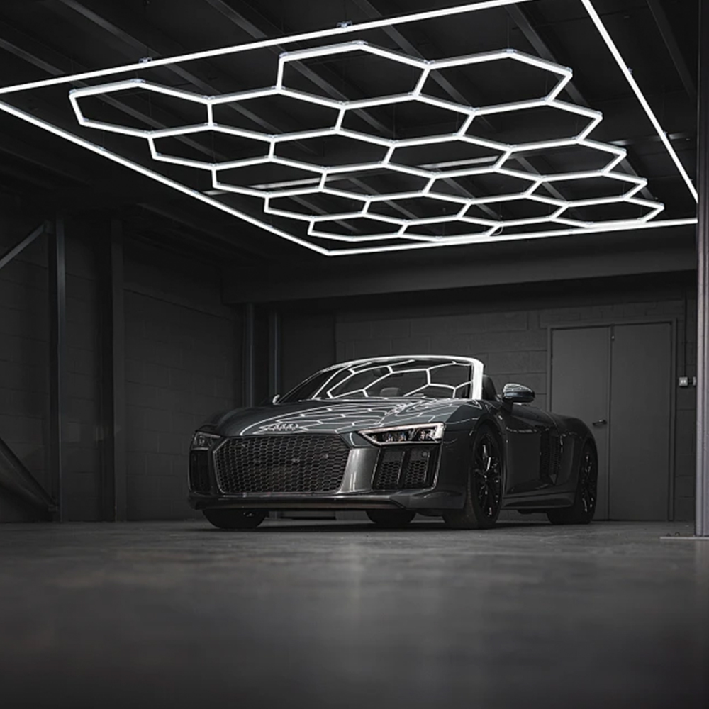 Best Selling Hexagonal Led Light 182W Led Hexagon Lights Garage Detailing Led Light for Honeycomb Garage Car Wash Working Lamp