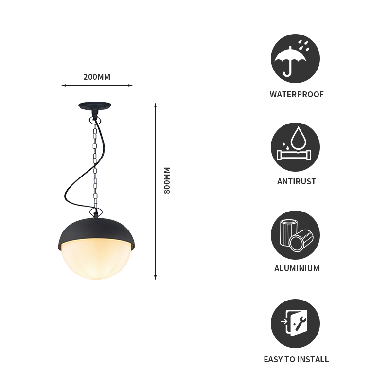 IP54 Waterproof Indoor And Outdoor Universal Decorative Lighting Ceiling Light For Garden, Courtyard