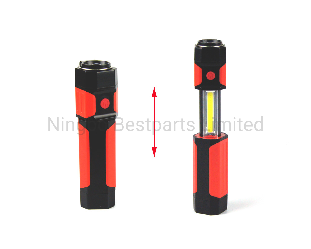 Wholesale Outdoor Car Inspection Spot Lighting Portable Emergency COB Foldable Flashing LED Lamp for Work with Hook Battery Powered LED Work Light