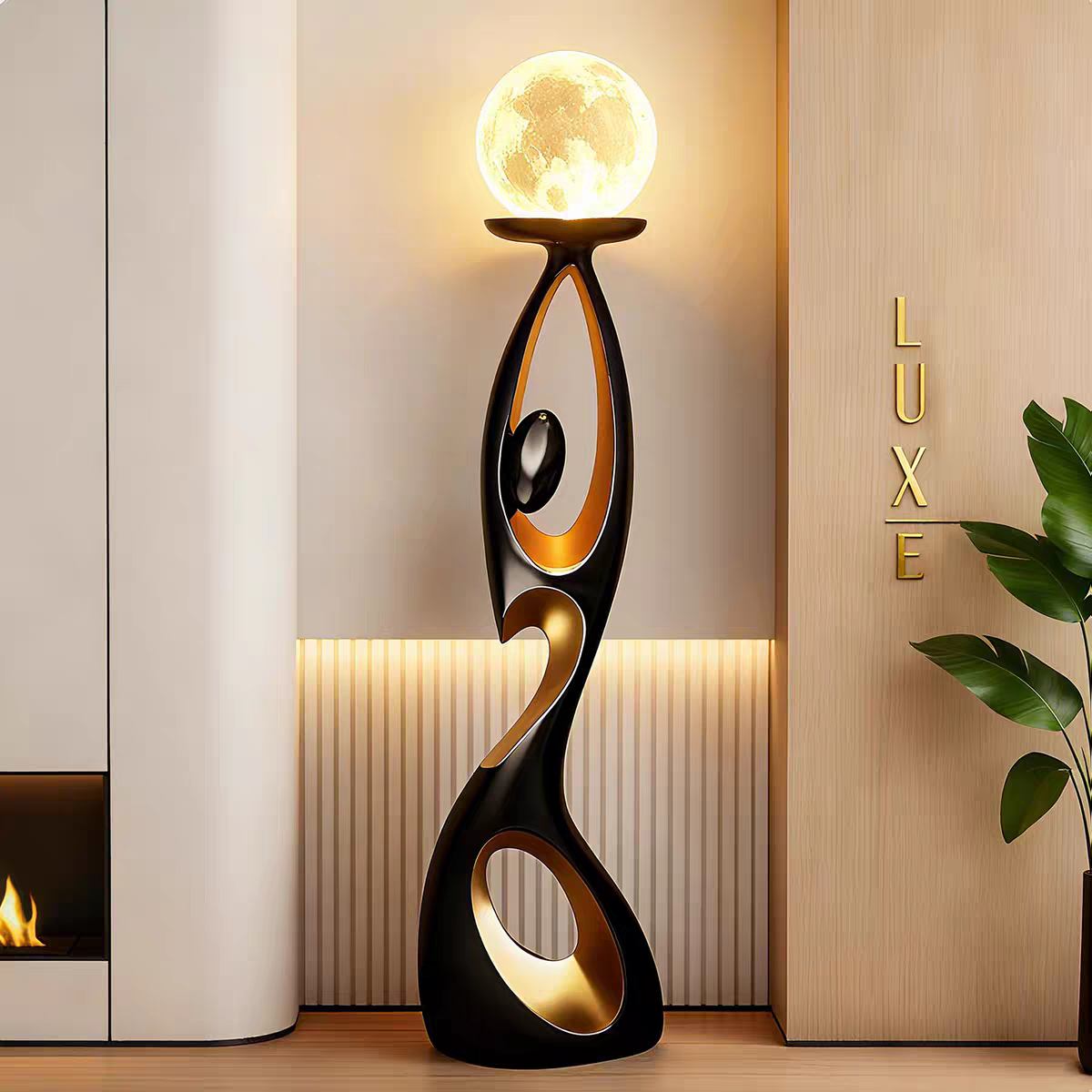 Nordic Abstract Art Sculpture Designer Style Resin LED Floor Lamps For Living Room And Bedroom, Wholesale And Customization