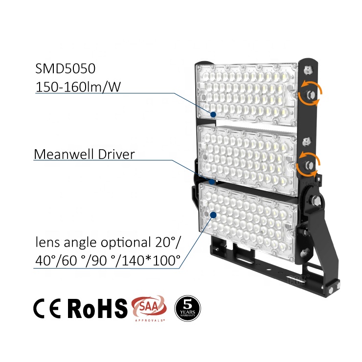 960 Watt 1200W 1500W Modular LED Flood Lights Spotlight Lamp IP66 Outdoor Football Tunnel Stadium Light