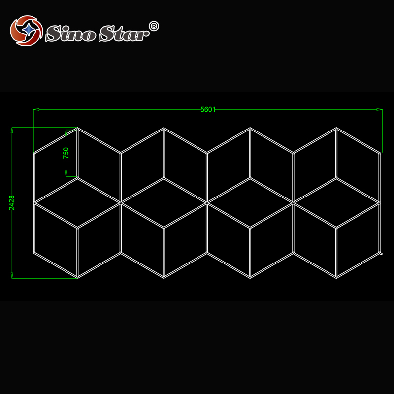 New Product Launch Hot Sale High Quality Polygonal Geometric LED Lighting Diy Assembly Booth Car Ceiling Detailing Lights Garage