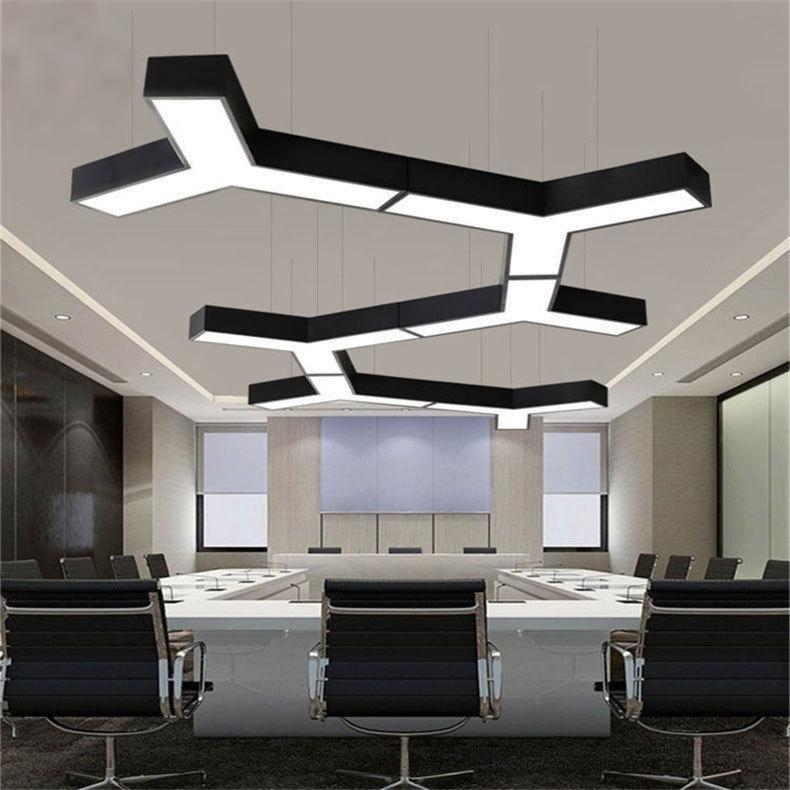 Honeycomb Lamp for Home Gym Equipment Lighting Hexagonal Decorative Gym Light 36W LED Black and White