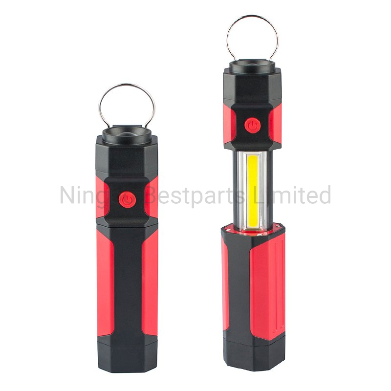 Wholesale Outdoor Car Inspection Spot Lighting Portable Emergency COB Foldable Flashing LED Lamp for Work with Hook Battery Powered LED Work Light