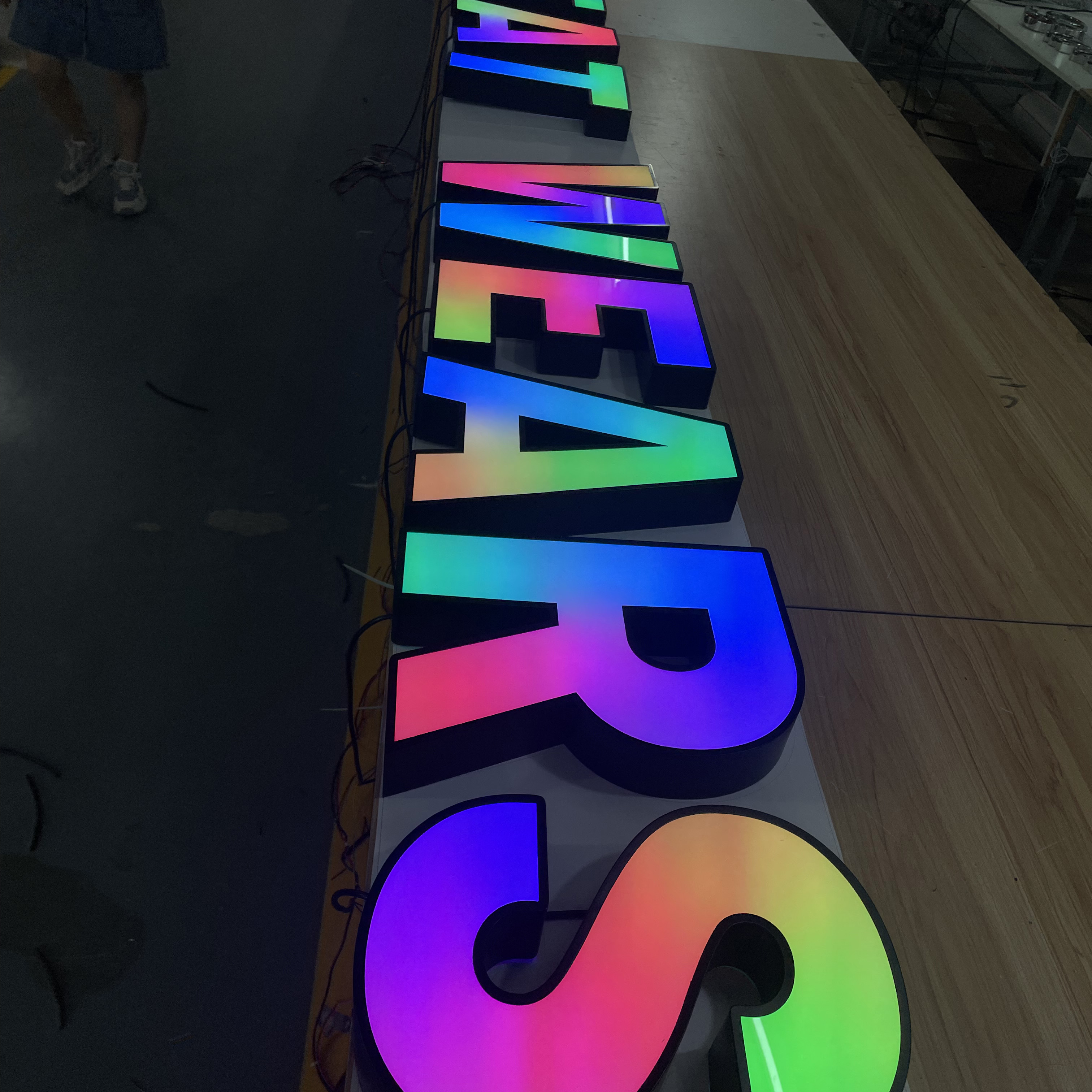 Front Lighting RGB 3d Letter Sign Custom Logo Outdoor Business Shop Channel Sign Led Sign Custom 3d Bright Light Letter Sign